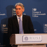 Foreign Secretary Philip Hammond speaking at RUSI