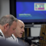 Alasdair Hay (Chief Fire Officer at the SFRS) pictured with Assistant Chief Fire Officer Lewis Ramsay