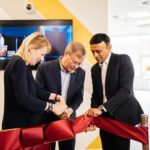 Left to Right: Bodil Sonesson, Martin Gren and Atul Rajput officially open the new Experience Centre