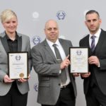 Left to Right: Nichola Maher, Mark Redding and Paul Cosentino receiving the awards for Chubb