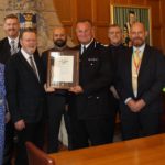 Chief constable Stephen Watson and University of Sheffield president and vice-chancellor Professor Sir Keith Burnett pictured with Richard Yates (head of security) and the University of Sheffield’s Security Team