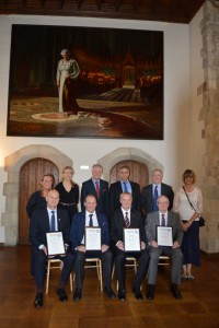 Back Row (Left to Right): Clare Easterling (Insafe International), Dr Alison Wakefield FSyI (Vice-Chairman SyI), Garry Evanson CSyP FSyI (Chairman SyI), David Rubens CSyP FSyI (Director SyI), Andrew Nicholls MSyI (Deputy Chairman SyI) and Kay Aston. Front Row (Left to Right): Peter Finch CSyP FSyI (CPD Lead SyI), Russel Kerr MSyI (SecuriGroup), Alan Bullock MSyI (Insafe International) and Tony Aston FSyI (Chairman of the Validation Board Working Group SyI)